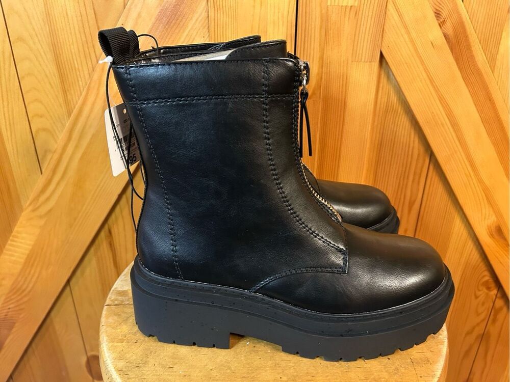 Arizona Jean Co Womens Xander Block Heel Motorcycle Boots Size 8M NWT